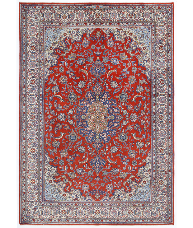 Hand Knotted Mahal Wool Rug 7'  5" x 10'  9" - No. AT61221