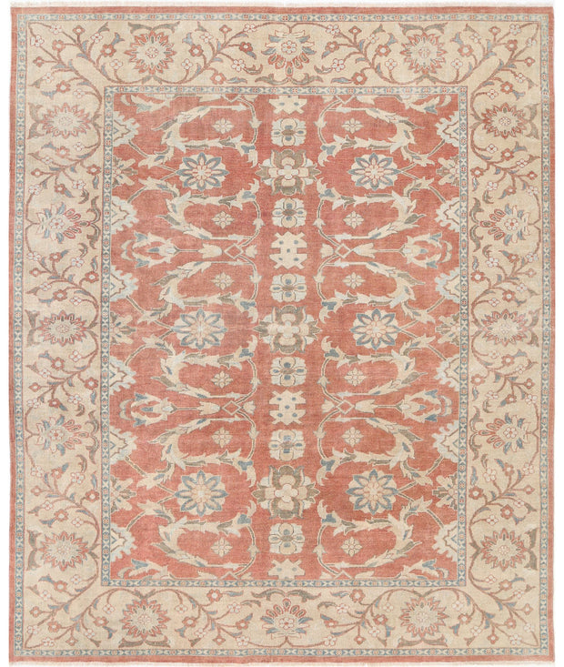 Hand Knotted Antique Oriental Mahal Wool Rug 8' 0" x 9' 9" - No. AT69585