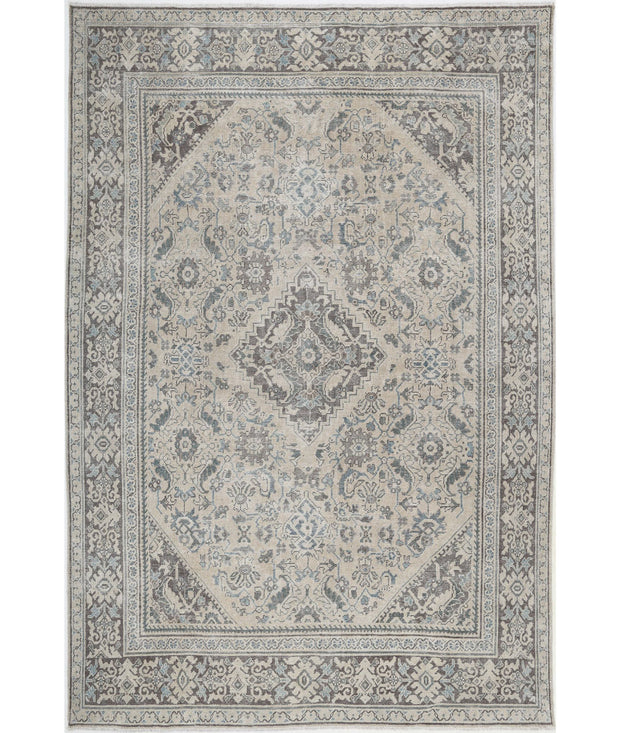 Hand Knotted Antique Oriental Mahal Wool Rug 8' 8" x 12' 9" - No. AT86424