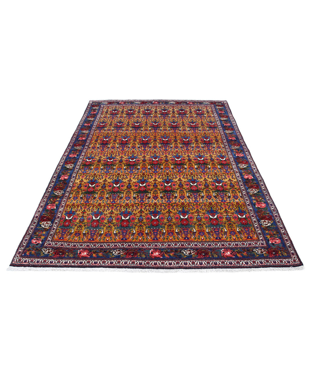 Hand Knotted Antique Oriental Malayer Wool Rug 5' 4" x 7' 10" - No. AT472362