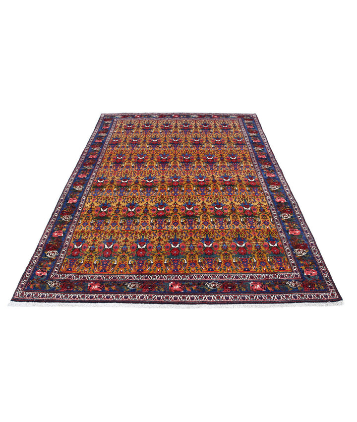 Hand Knotted Antique Oriental Malayer Wool Rug 5' 4" x 7' 10" - No. AT472362