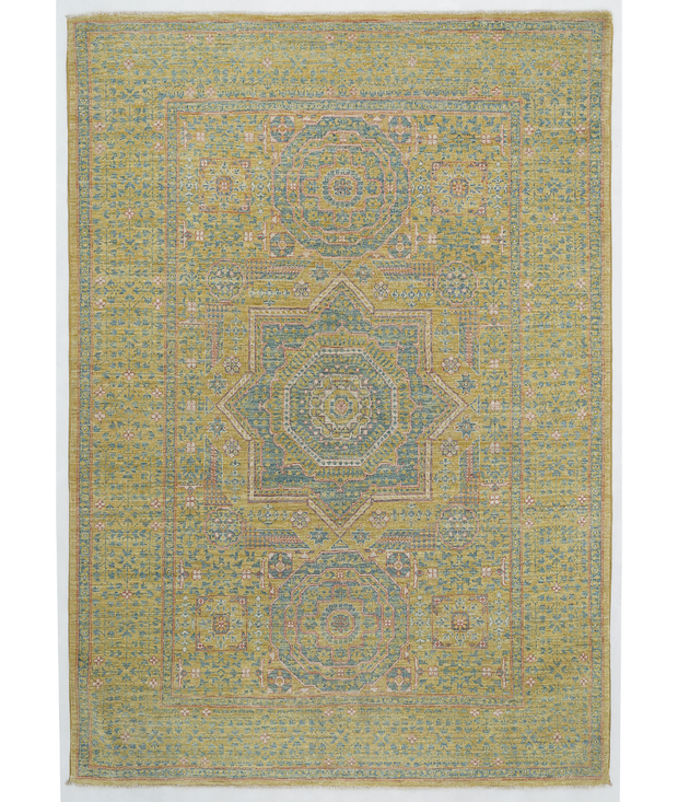 Hand Knotted Mamluk Wool Rug 4'  10" x 6'  10" - No. AT36458