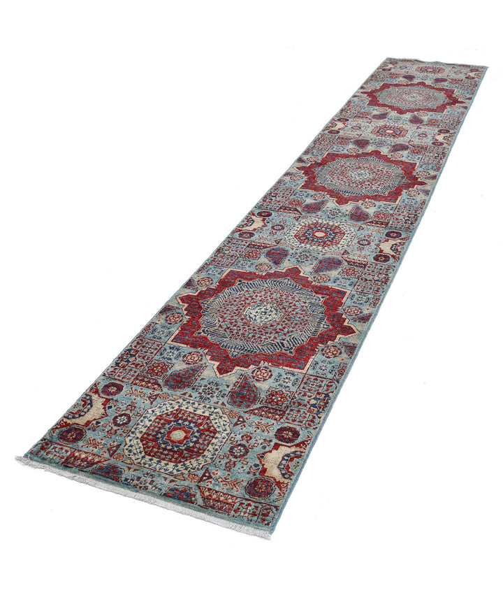 Hand Knotted Mamluk Wool Rug 2' 5" x 13' 6" - No. AT705199