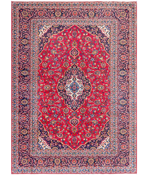 Hand Knotted Mashad Wool Rug 9'  8" x 13'  10" - No. AT92038