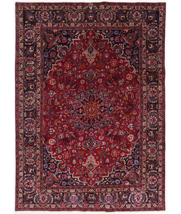 Hand Knotted Mashad Wool Rug 7'  8" x 10'  9" - No. AT20011
