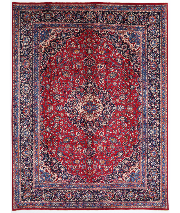 Hand Knotted Mashad Wool Rug 9'  8" x 12'  8" - No. AT88431
