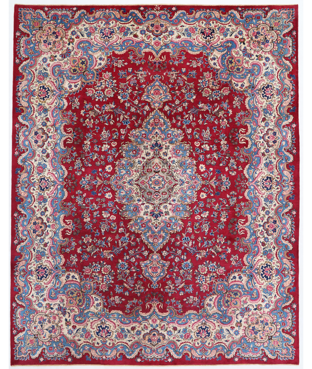 Hand Knotted Mashad Wool Rug 9'  9" x 12'  4" - No. AT47890