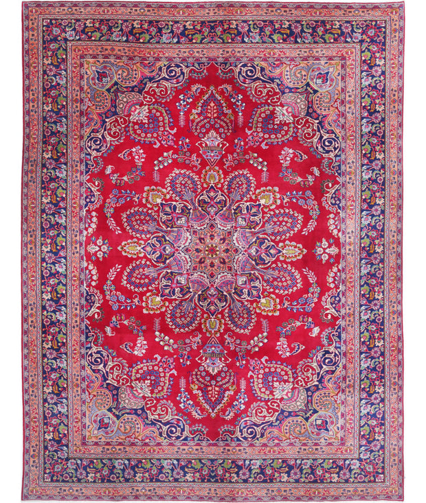Hand Knotted Oriental Mashad Wool Rug 9' 7" x 12' 11" - No. AT99179