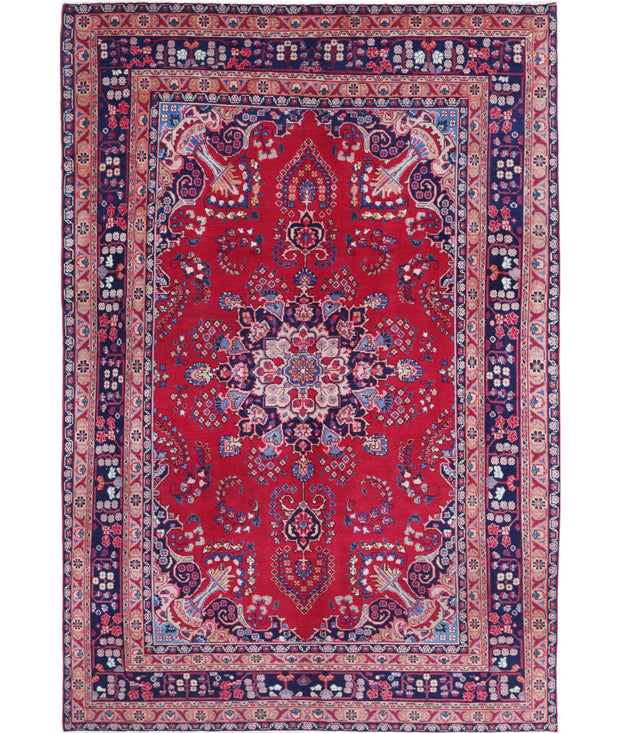 Hand Knotted Oriental Mashad Wool Rug 6' 4" x 9' 4" - No. AT99659