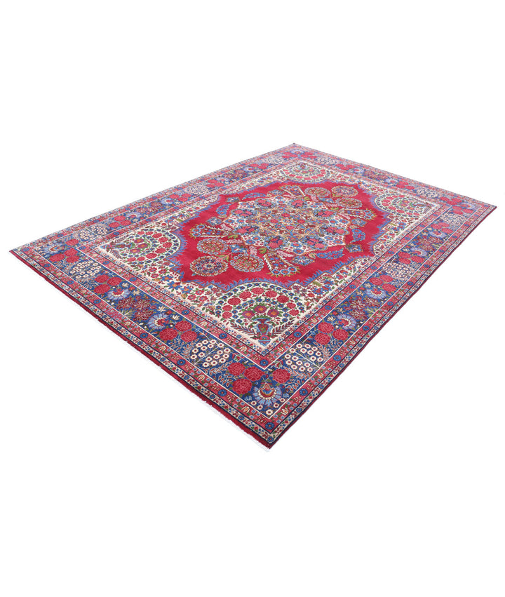 Afghan Oriental Kerman Rug 6' 11" x 9' 9" Hand-Knotted | No. AT79603