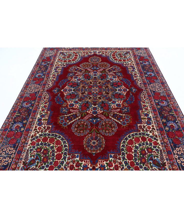 Afghan Oriental Kerman Rug 6' 11" x 9' 9" Hand-Knotted | No. AT79603