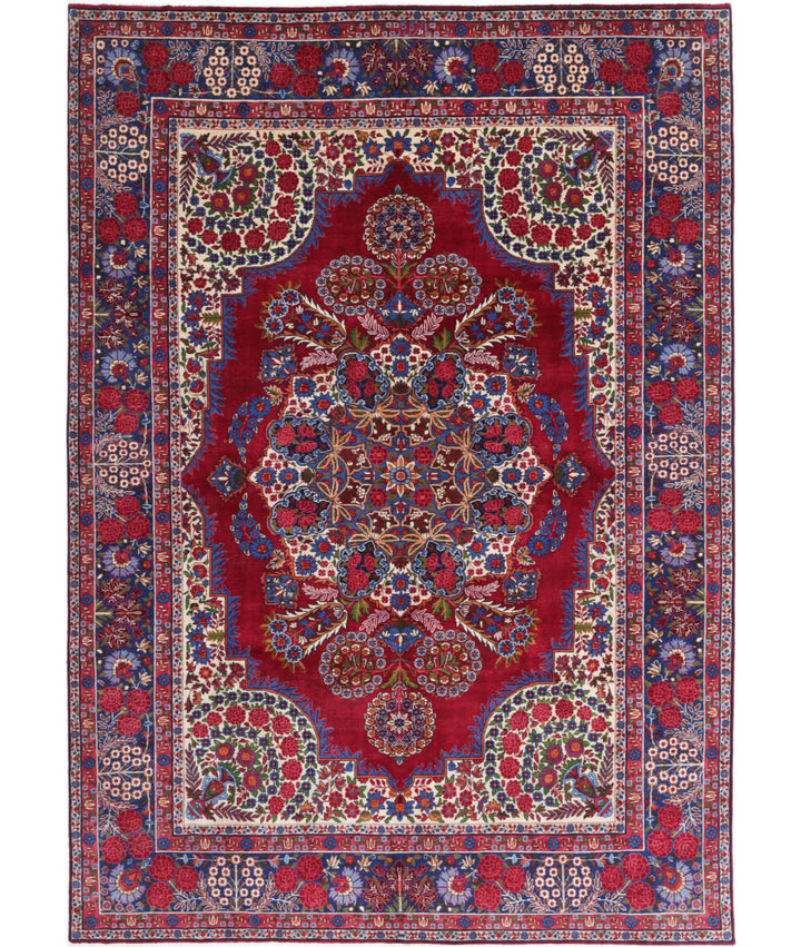 Afghan Oriental Kerman Rug 6' 11" x 9' 9" Hand-Knotted | No. AT79603