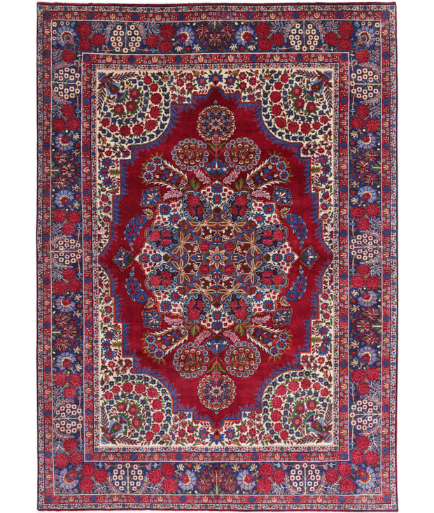 Hand Knotted Oriental Kerman Wool Rug 6' 11" x 9' 9" - No. AT79603