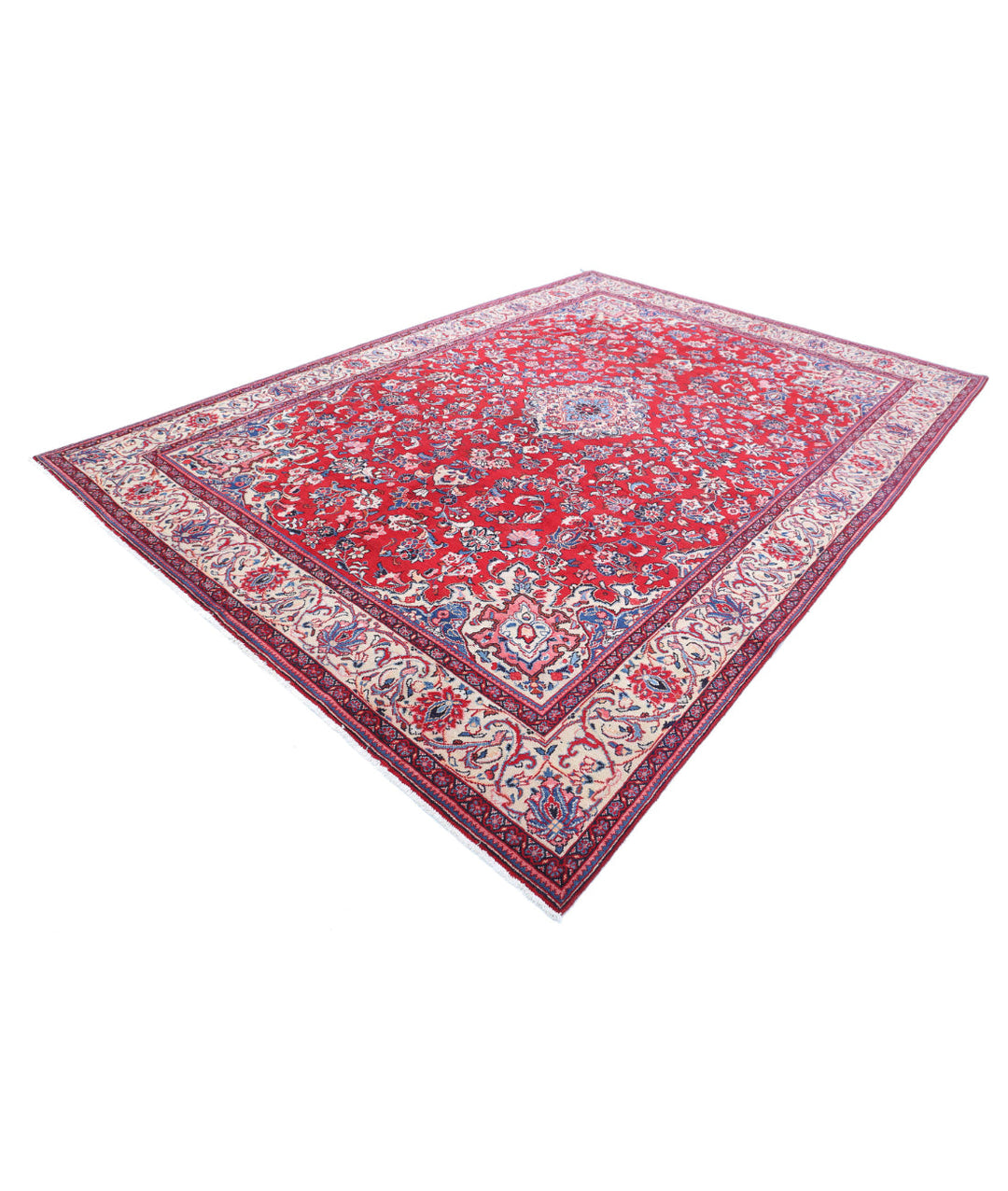 Afghan Mashad Rug 8' 6" x 12' 1" Hand-Knotted | No. AT11613