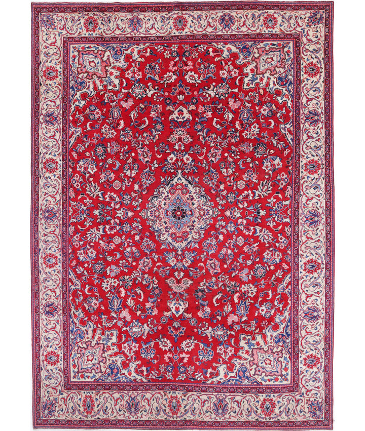 Afghan Mashad Rug 8' 6" x 12' 1" Hand-Knotted | No. AT11613