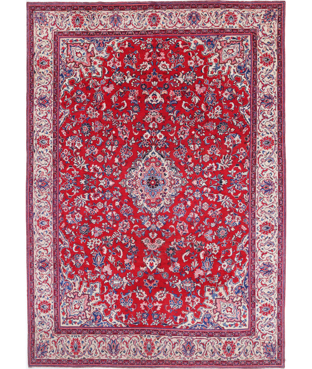 Hand Knotted Oriental Mashad Wool Rug 8' 6" x 12' 1" - No. AT11613