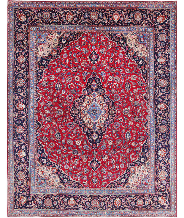 Hand Knotted Oriental Mashad Wool Rug 9' 8" x 12' 6" - No. AT21138