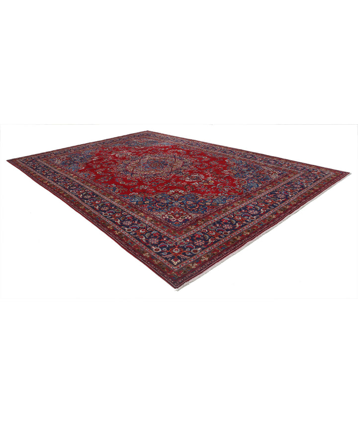 Afghan Mashad Rug 9' 5" x 13' 4" Hand-Knotted | No. AT46024