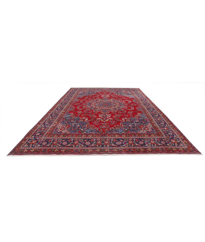 Afghan Mashad Rug 9' 5" x 13' 4" Hand-Knotted | No. AT46024