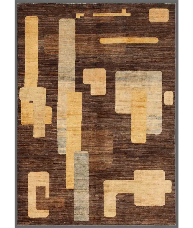 Hand Knotted Modcar Wool Rug 5'  11" x 8'  1" - No. AT58823