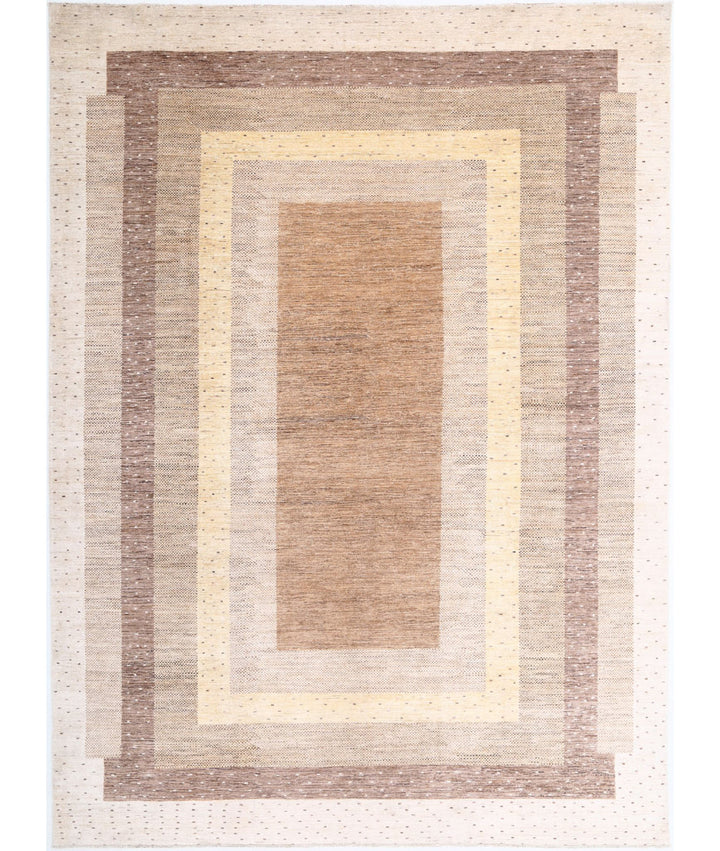 Afghan Gabbeh Rug 8' 8" x 11' 10" Hand-Knotted | No. AT34338