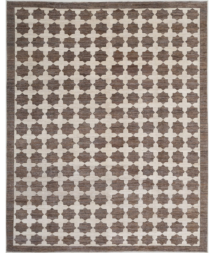 Hand Knotted Modcar Wool Rug 8' 7" x 10' 9" - No. AT61781