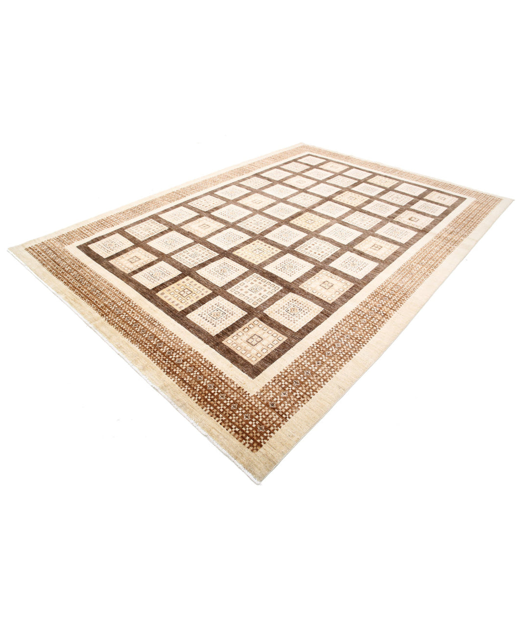 Afghan Modcar Rug 8' 4" x 11' 7" Hand-Knotted | No. AT36505