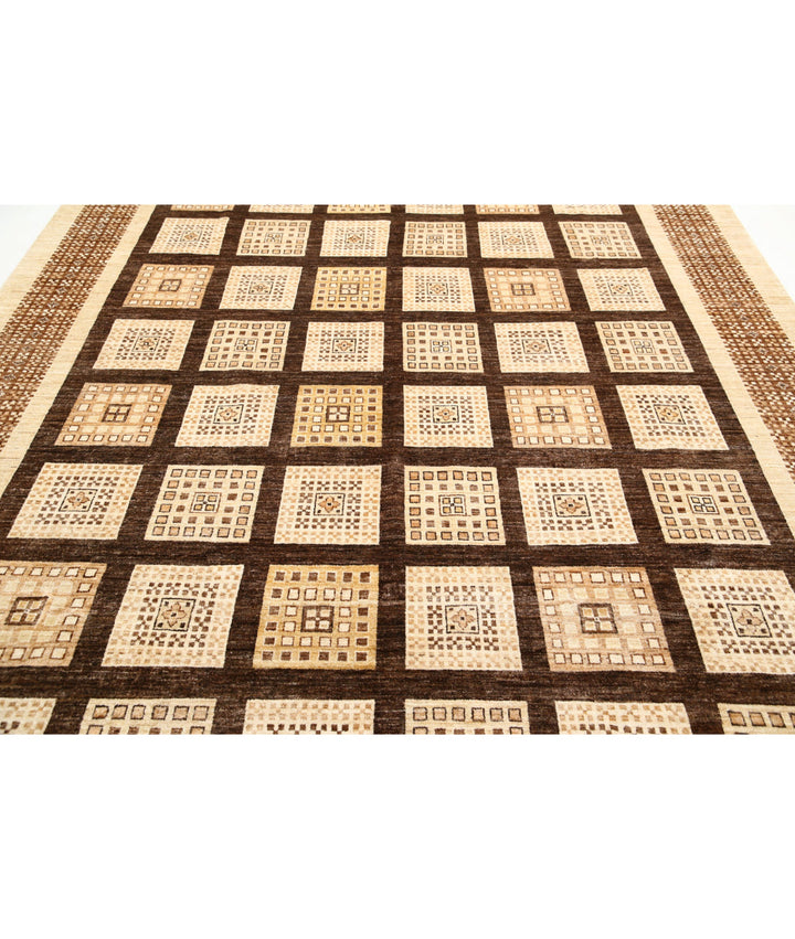 Afghan Modcar Rug 8' 4" x 11' 7" Hand-Knotted | No. AT36505