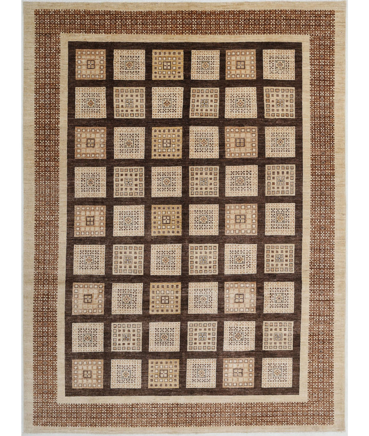 Afghan Modcar Rug 8' 4" x 11' 7" Hand-Knotted | No. AT36505