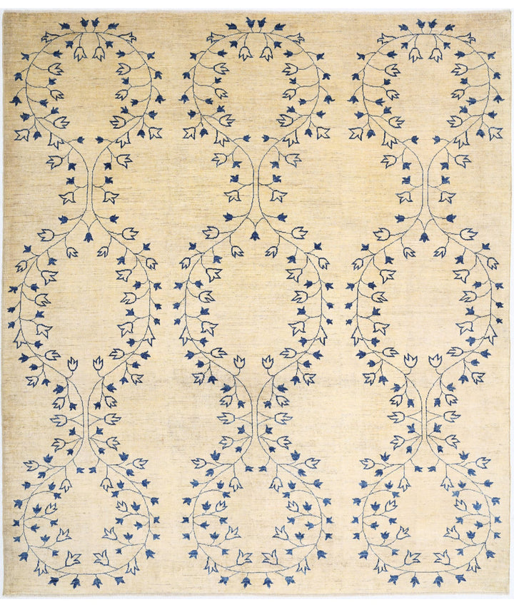 Hand Knotted Modcar Wool Rug 9' 5" x 10' 9" - No. AT50925