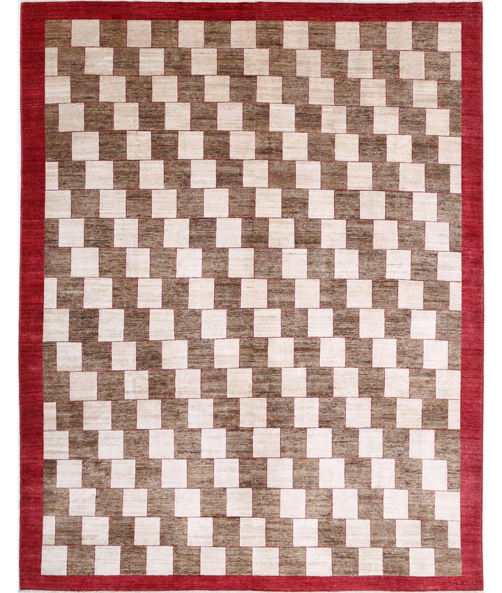 Hand Knotted Modcar Wool Rug 9' 0" x 11' 8" - No. AT33388