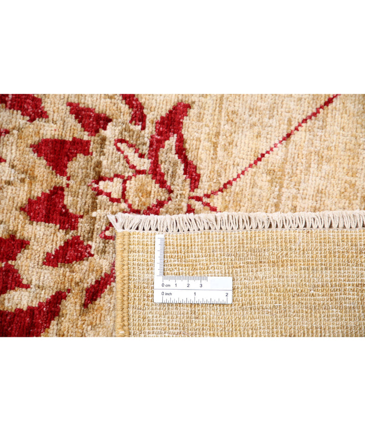 Beige Afghan Oriental Rug 8' 0" x 10' 9" Hand-Knotted | No. AT43885