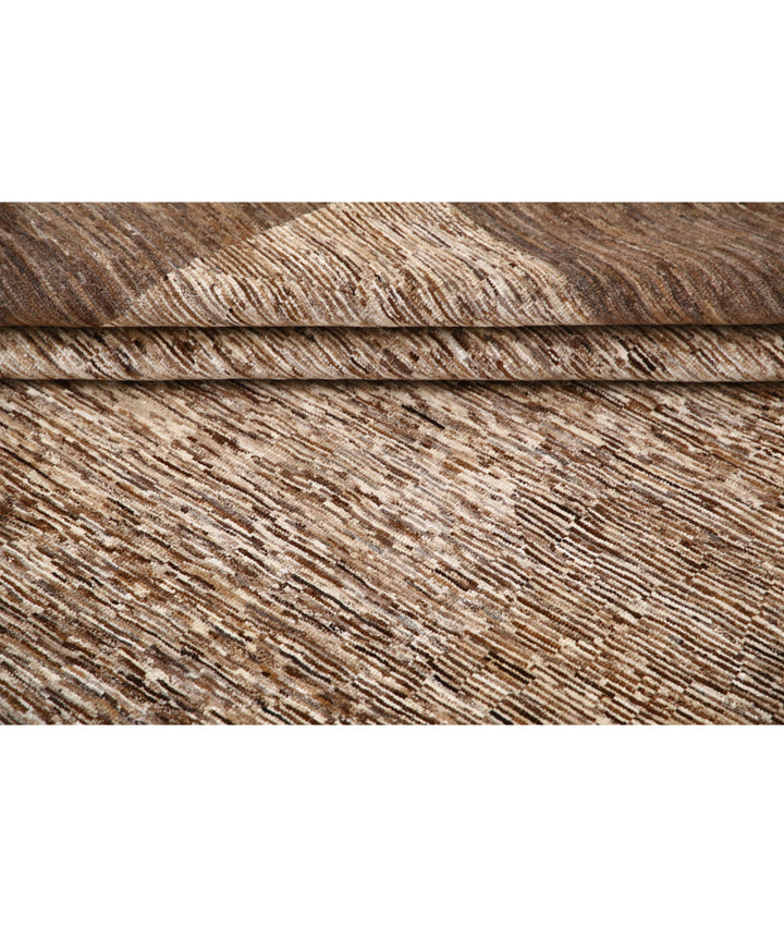 Beige Afghan Oriental Rug 7' 11" x 9' 2" Hand-Knotted | No. AT29604