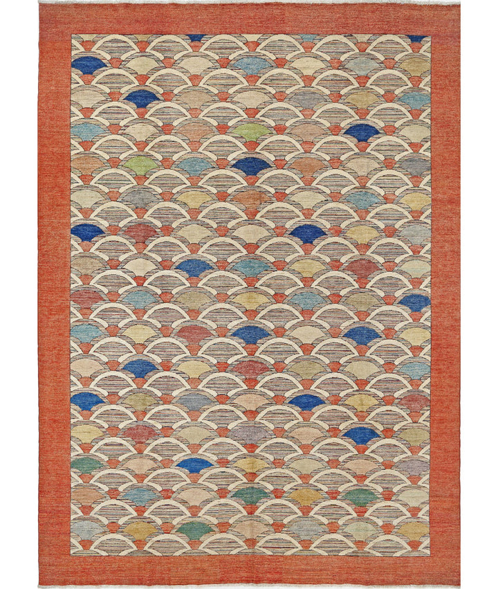 Hand Knotted Modcar Wool Rug 8' 10" x 12' 0" - No. AT14175