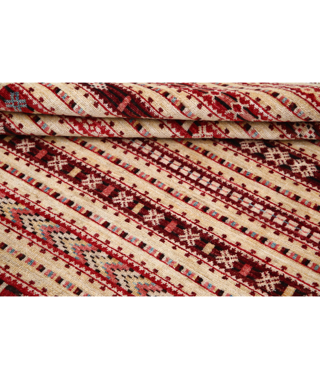 Afghan Modcar Rug 5' 0" x 6' 6" Hand-Knotted | No. AT63412