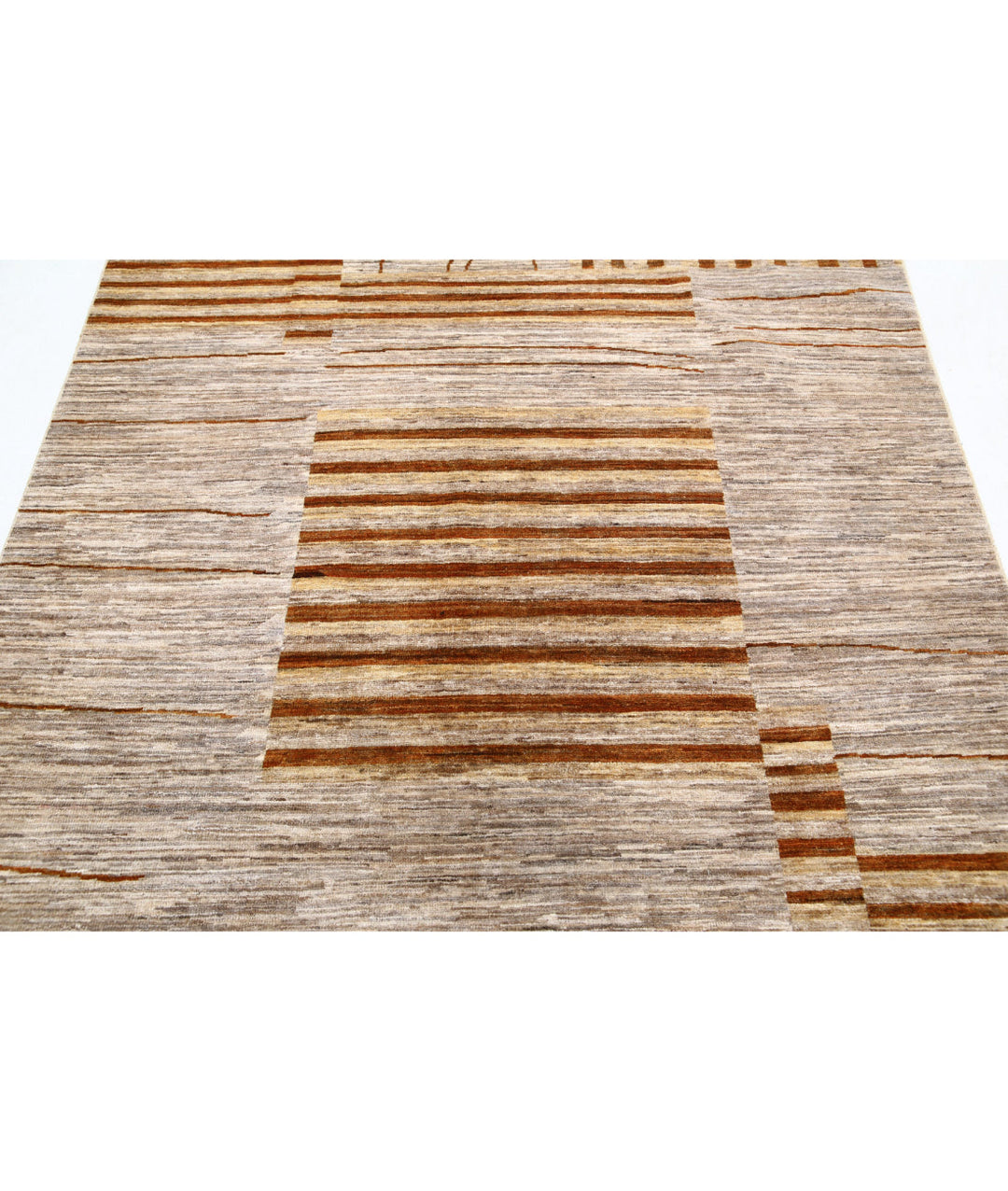 Afghan Modcar Rug 4' 11" x 6' 4" Hand-Knotted | No. AT70692