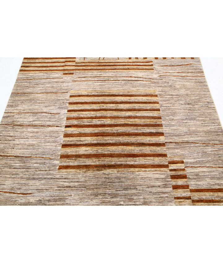 Afghan Modcar Rug 4' 11" x 6' 4" Hand-Knotted | No. AT70692