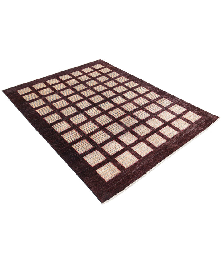 Hand Knotted Modcar Wool Rug 4' 11" x 6' 5" - No. AT83582