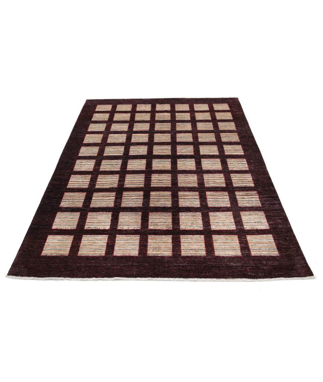 Hand Knotted Modcar Wool Rug 4' 11" x 6' 5" - No. AT83582