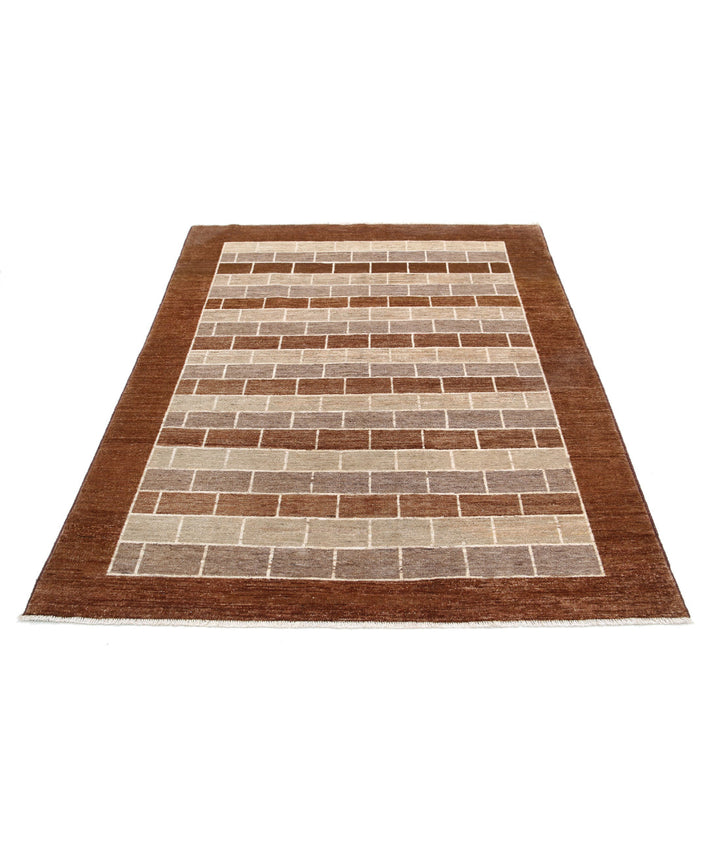 Hand Knotted Modcar Wool Rug 4' 9" x 6' 0" - No. AT51003