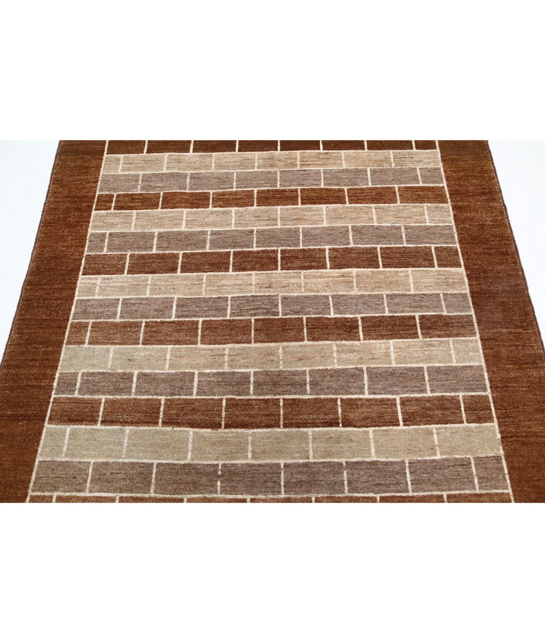 Hand Knotted Modcar Wool Rug 4' 9" x 6' 0" - No. AT51003