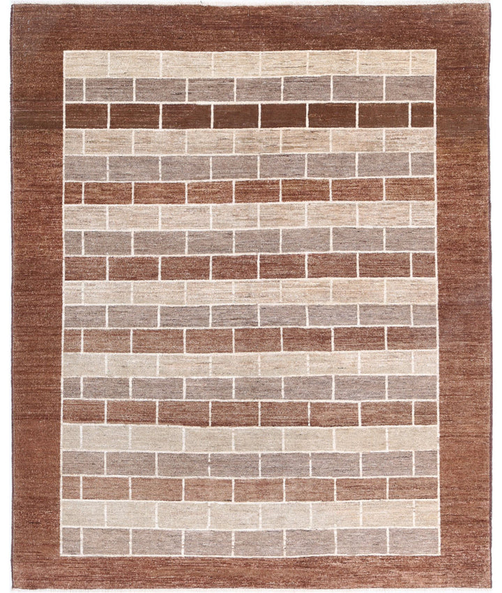 Hand Knotted Modcar Wool Rug 4' 9" x 6' 0" - No. AT51003