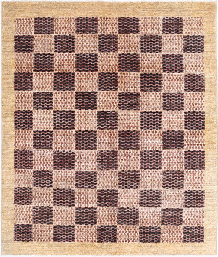 Hand Knotted Modcar Wool Rug 5' 3" x 6' 4" - No. AT65024