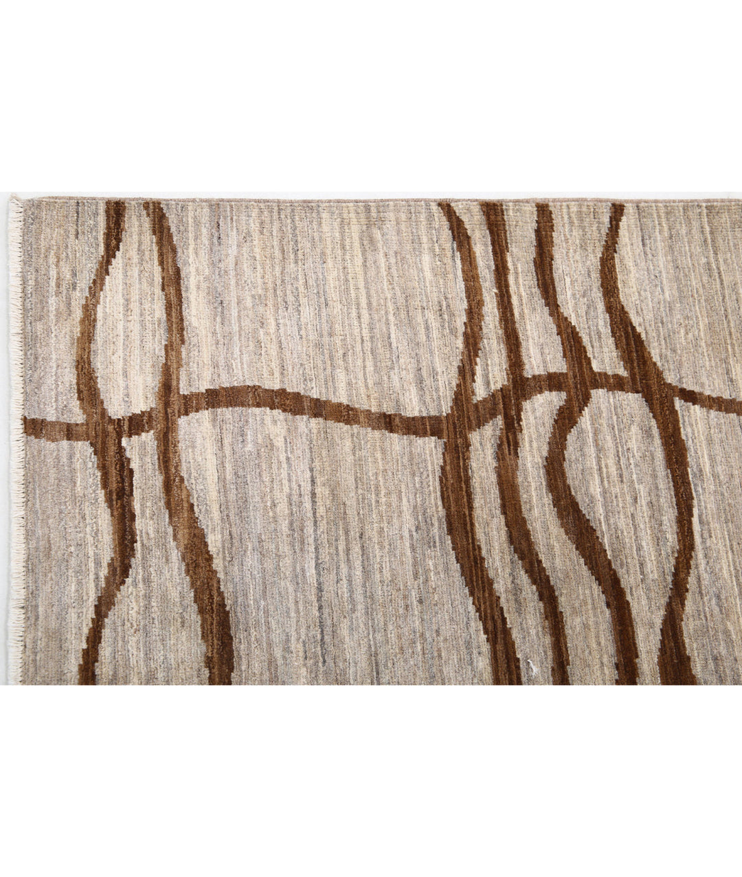 Hand Knotted Modcar Wool Rug 4' 11" x 6' 6" - No. AT95591
