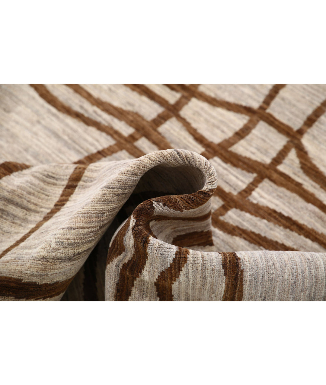 Hand Knotted Modcar Wool Rug 4' 11" x 6' 6" - No. AT95591