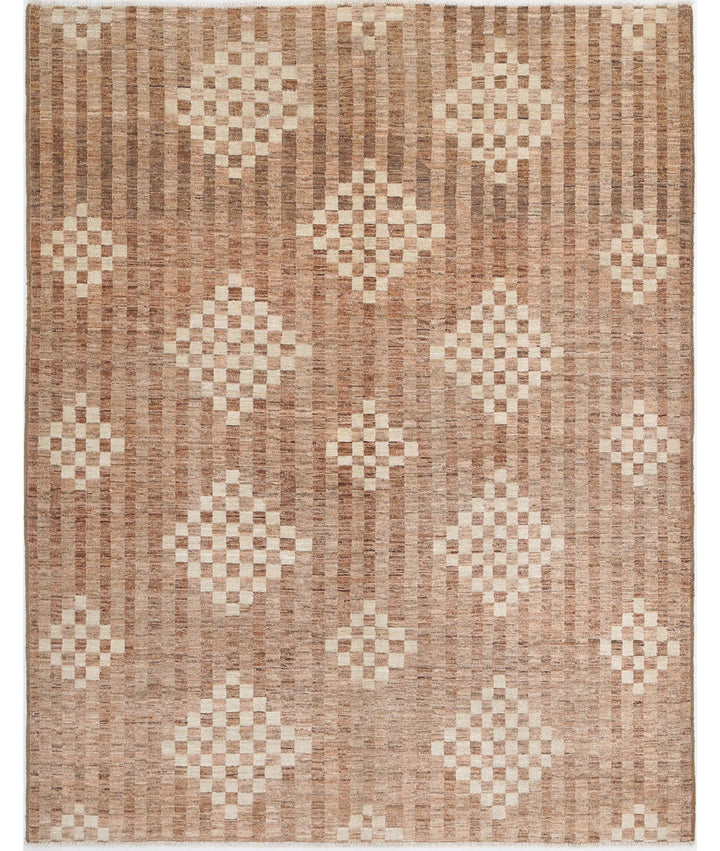 Afghan Modcar Rug 4' 10" x 6' 3" Hand-Knotted | No. AT67561