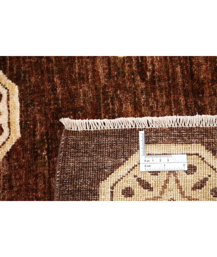 Afghan Oriental Rug 6' 6" x 7' 6" Hand-Knotted | No. AT52009