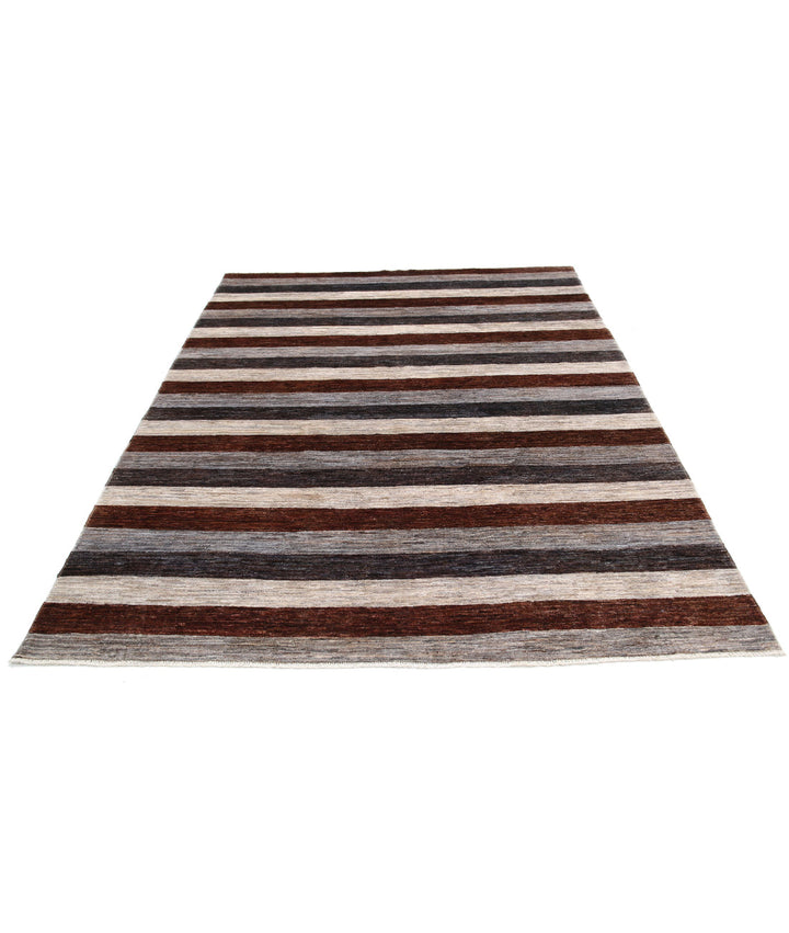 Afghan Modcar Rug 6' 5" x 8' 0" Hand-Knotted | No. AT34384