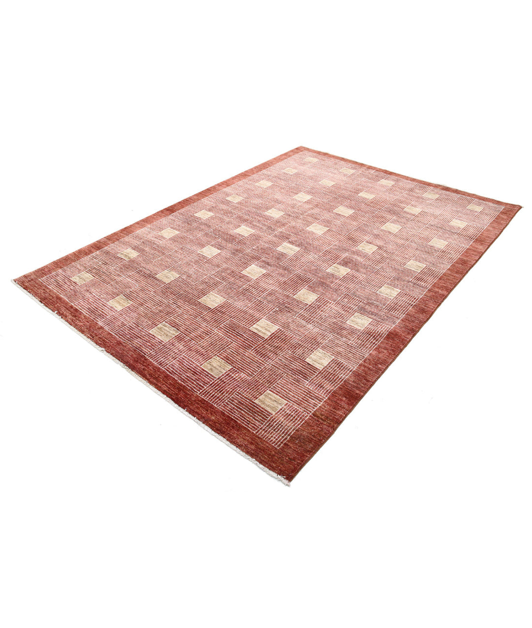 Afghan Modcar Rug 5' 11" x 8' 5" Hand-Knotted | No. AT31895