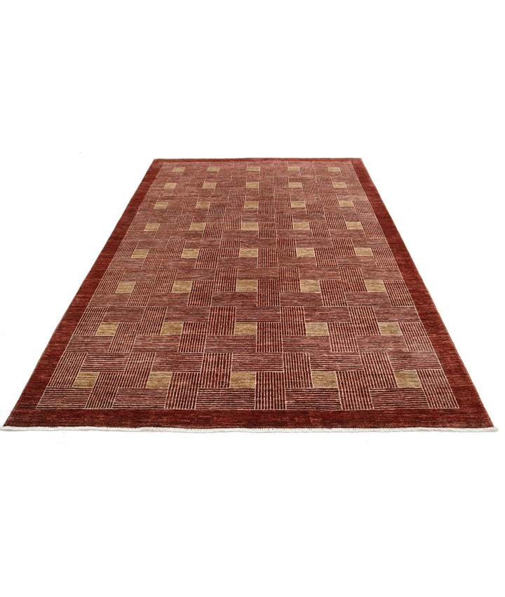 Afghan Modcar Rug 5' 11" x 8' 5" Hand-Knotted | No. AT31895